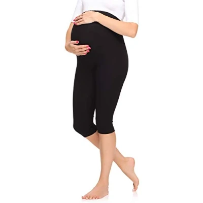 Imagen de Merry Style Leggins Premamá Pantalones 3/4 Mujer MS10 298 (Negro, 3XL)