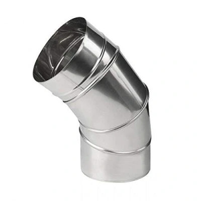 Imagen de Acero Inoxidable Ajustable Codo 90 45 Grados Chimenea Forro Doblar Tubo 200mm