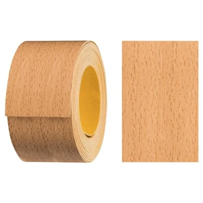 Imagen de haggiy Cinta para bordes de melamina autoadhesiva 40 mm x 5 m I muebles Sujeción segura sin planchar Chapa estantes/paneles madera haya Samerberg