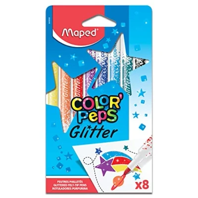 Imagen de Estuche 8 rotuladores Maped con purpurina