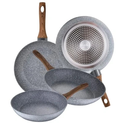 Imagen de San Ignacio Set 4 sartenes, aluminio forjado, inducción, Ø20 Ø24 Ø26 y Ø28 Daimiel