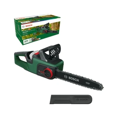 Imagen de Bosch Home and Garden Sierra de Cadena con batería AdvancedChain 36V 35 40 (para Cortar Madera Dura Resistente; Sistema 36 voltios; Velocidad la Cadena: 14 m/s; sin batería)