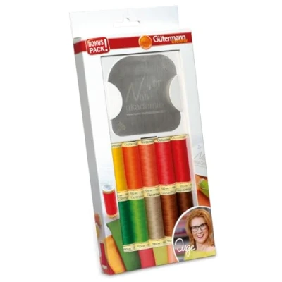 Imagen de Gutermann Creativ Coselotodo Set 100m 10 Bobinas + 1 Plantilla para Dibujar y Planchar, colores surtidos