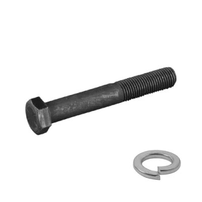 Imagen de cyclingcolors Tornillo de hoja para cortacésped con arandela freno, rosca 9,5 mm, 3/8 pulgadas, 24 UNF, 76 mm