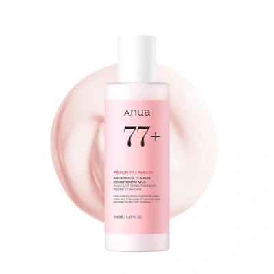 Imagen de ANUA Loción acondicionadora con niacina y durazno, humectante facial vitamina B12, ceramida, pantenol, ácido hialurónico, cuidado de la piel coreano para pieles cristal (150 ml, 5,07 fl.oz.)