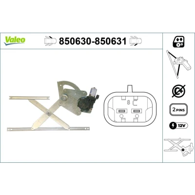 Imagen de Valeo Elevalunas Delante, izquierda eléctrico con electromotor sin función de confort 850630 CHEVROLET: Aveo / Kalos Berlina, Hatchback