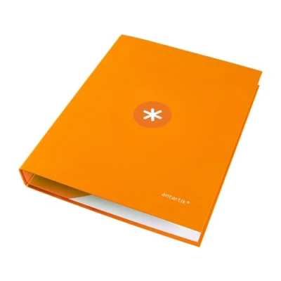 Imagen de CARPETA LIDERPAPEL ANTARTIK A4 FORRADA 4 ANILLAS 25 MM REDONDAS COLOR MOSTAZA