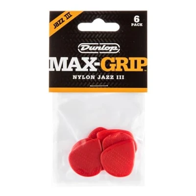 Imagen de JIM DUNLOP Púas Max Grip Jazz III Nylon Saco de 24