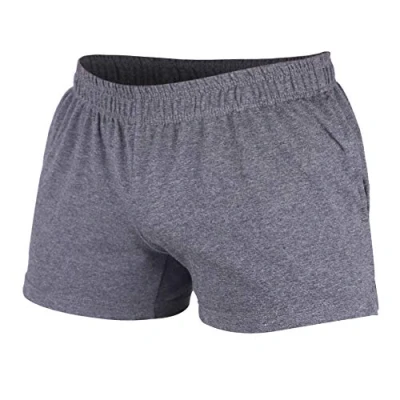 Imagen de Muscle Alive Hombres Gimnasio Culturismo Rutina de Ejercicio Men Pantalones Cortos Algodón Style B Marino Gris, 3 Inseam Thick Fabric with Pockets L