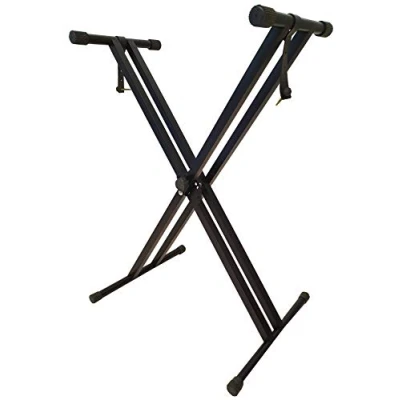 Imagen de Soporte para teclado doble tipo tijera TPMillenium KS2 ajustable en altura Rockmusic