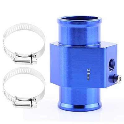 Imagen de Vgeby Sensor de temperatura del tubo agua con 2 bridas comunes, calibre radiador, adaptador, color azul, 26 40 mm. 34MM