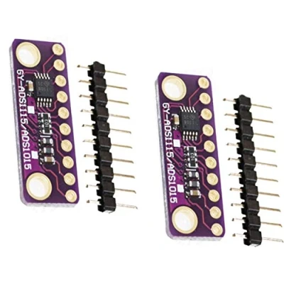 Imagen de TECNOIOT 2pcs I2C ADS1015 12 bit Precision ADC 4 Channel Converter Module Development Board with Programmable Gain Amplifier