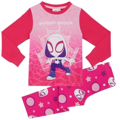 Imagen de Ghost Spider Spidey &amp; Friends Man Conjunto de pijama largo para niñas, Araña fantasma, 2 3 Years