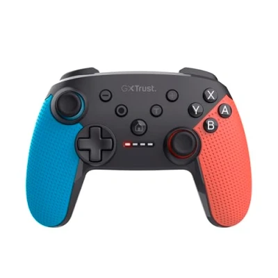 Imagen de Trust GXT 1246B Muta Mando Nintendo Switch Inalambrico con Bluetooth, Vibración Dual Shock, Sensor de Control, Función Turbo, 15h Juego, Controller para Switch, Lite, OLED, Azul/Rojo