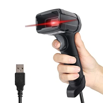 Imagen de LENVII Handheld Lector de código Barras 2D Escáner USB 1D/2D/QR Code Scanner,Los Barcode Scanner admiten la Lectura en Pantalla,Compatible con Windows/Mac（Negro）