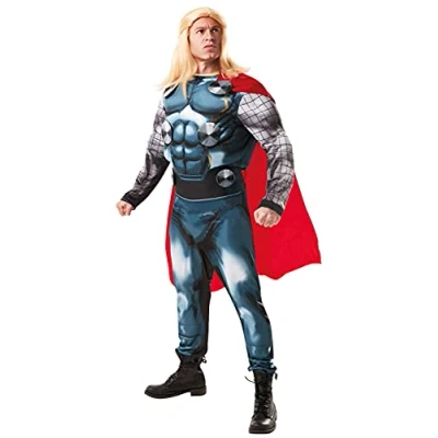 Imagen de Rubies Thor Deluxe Costume Avengers Marvel Heroes Disfraz para Adultos, Dibujo Animado, Color Azul, STD (Rubie&#039;S 820006)