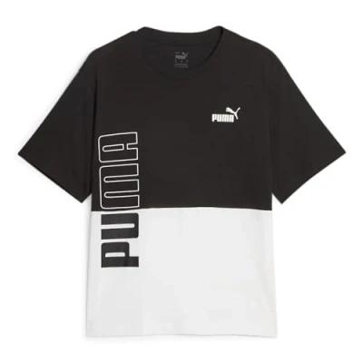 Imagen de PUMA Camiseta Power Colorblock Camisa, Mujer, Negro Black, S