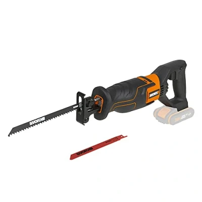 Imagen de WORX WX500.9 Sierra de sable 20V PowerShare, sin batería, ni cargador, Control velocidad variable, Cambio cuchillas herramientas, Patín pivotante ajustable