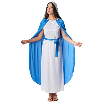 Imagen de Morph Disfraz Virgen Maria Adulto, Mujer, Traje Hebrea Navidad Mujer Talla XL