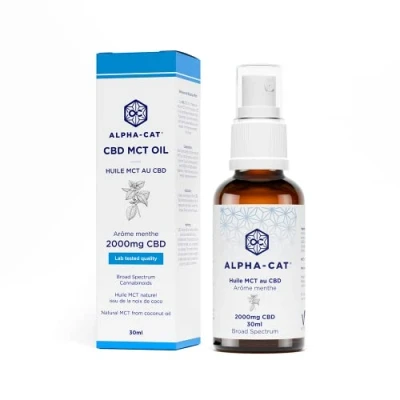 Imagen de ALPHA CAT OIL aceite de CBD 2000mg 30ml 0% THC (MENTA)