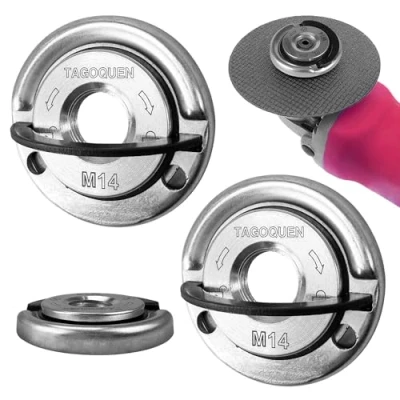 Imagen de 2 Piezas M14 Tuerca Amoladora Sujeción Rápida,Tuerca De Rápida Compatible con Todas las Amoladoras Angulares AEG, Black &amp; Decker, Dewalt, Flex, Hitachi, Metabo