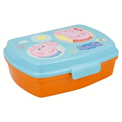 Imagen de Fiambrera rectangular para el almuerzo infantil de Peppa Pig
