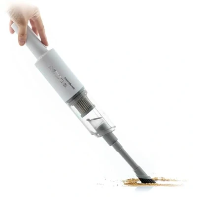 Imagen de InnovaGoods® Aspirador de Mano 70 W Recargable con 3 Accesorios Hancuum, Limpia Superficies pequeñas Forma rápida y Sencilla, diseño Compacto, Ideal para el hogar Coche