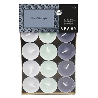 Imagen de Spaas 30 Velas perfumadas de Colores Surtidos, ± 4,5 Horas, Niebla Nostalgia