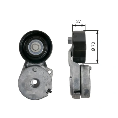 Imagen de GATES T39162 Polea Tensora FleetRunner Micro V Stretch Fit RENAULT: SCENIC 3, CLIO LAGUNA NISSAN: X Trail, Qashqai / Qashqai+2 I