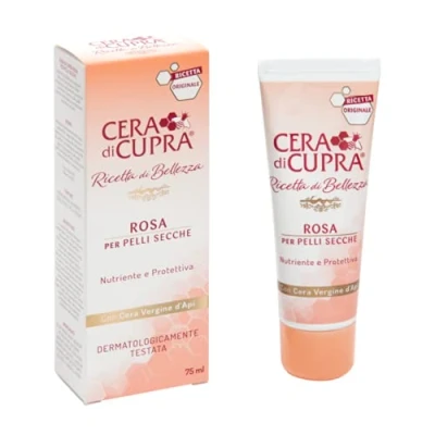 Imagen de Cera di Cupra, Crema Rosa Formulación Tradicional, con Virgen de Abeja, Rica en Componentes Protectores, Acción Antienvejecimiento, Made in Italy, Dermatológicamente Probada, Tubo 75 ml