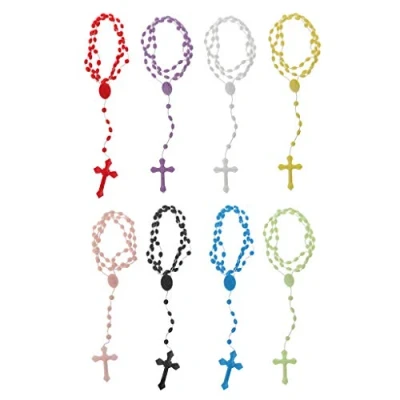 Imagen de Rosario de plástico con cuentas luminosas para catolicismo, oración, joyería religiosa