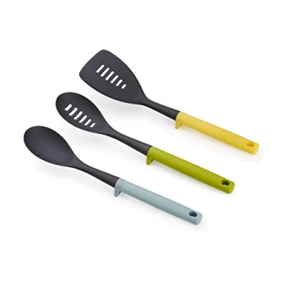 Imagen de Joseph Duo Utensilios de Cocina, 3 piezas, Accesorios cocina resistentes al Calor, Cucharas y Espátula, Multicolor