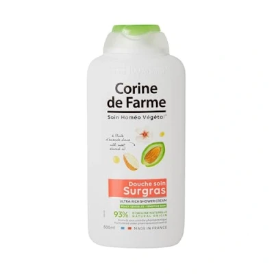 Imagen de Corine de Farme Gel Ducha Ultra Hidratante con Aceite Almendra Dulce, Control Farmacéutico pH Neutro Hidrata la Piel, 500ml