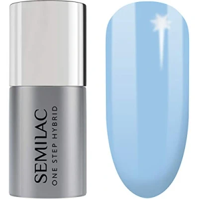 Imagen de Semilac Esmalte Semipermanente One Step Hybrid 3en1 S810 Baby Blue 5ml