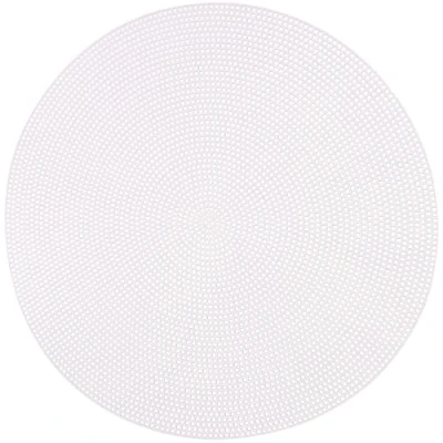 Imagen de Vaessen Creative Cañamazo Plástico, Círculo, 7 ct, Hojas de Malla Flexible para Manualidades, Bordado y Punto Cruz, 1 unidad, Transparente, ø30,5cm or 12&quot;