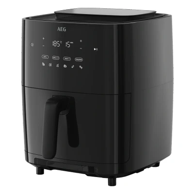Imagen de AEG AAF7SB Freidora de Aire sin Aceite, 6,9 L, Airfryer con 10 Programas Automáticos, Cocina al Vapor, Freír, Asar, Hornear y Gratinar, Pantalla Táctil, Apto Lavavajillas, Negro