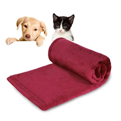Imagen de MERCURY TEXTIL Manta para Perros, Gatos y Mascotas de Terciopelo Suave Resistente 75x100cm. (1, Burdeos, 75x100cm)