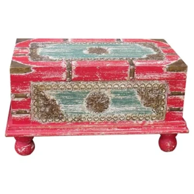Imagen de WANDERLUST DECO Baul de madera acabado artesanal
