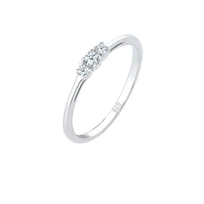 Imagen de Elli PREMIUM Anillos Compromiso para Mujer con Diamantes (0,07 quilates) Confeccionado en Plata de Ley 925.