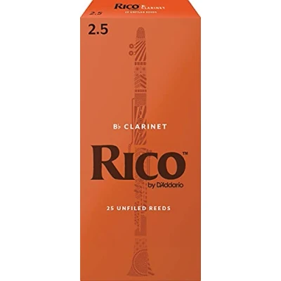 Imagen de Rico Cañas para Clarinete 2.5 Fuerza, Paquete de 25