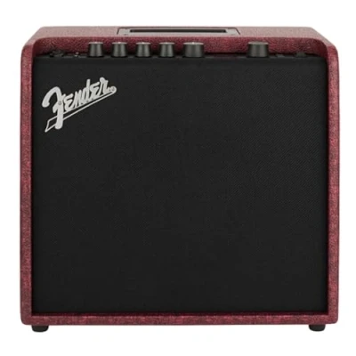 Imagen de Amplificador de Guitarra Fender Mustang LT25 en Rojo Vino: Tonos versátiles, 60 preajustes, 20 Tipos Amplificador, 25 Efectos