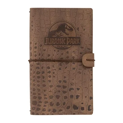 Imagen de Grupo Erik Cuaderno de viaje Jurassic Park notas cuero sintético 19,6X12cm Diario personal Bloc marrón Producto con licencia oficial