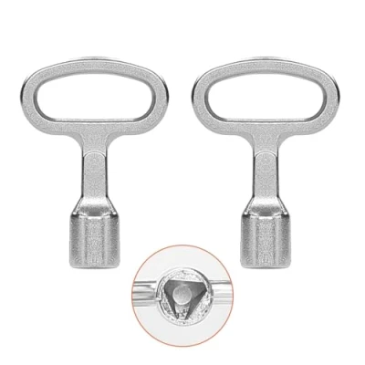 Imagen de Neoreser 2 Piezas Llave Triangular de Metal, Universal, para Contador Gas y Agua, Gabinete Caja Medidor Eléctrico Agua Gas, Radiador Grifo