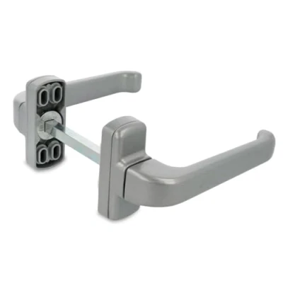 Imagen de Amig Juego de manillas Modelo Epsilon Aluminio 132 x 70 mm Cuadradillo 8 Color: Plateado