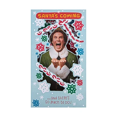 Imagen de Tarjeta de Navidad Hallmark 3D Warner Bros Elf Design
