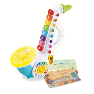 Imagen de Leapfrog VTech Saxofón Colores Musicales, Instrumento de música Infantil, Interactivo con partituras 4 Canciones, Juguete Musical, Regalo para niños +18 Meses, Versión ESP
