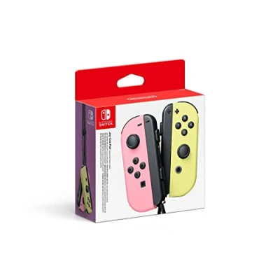 Imagen de Mando Nintendo Switch Joy Con Set, Switch, Izquierda y Derecha, Vibración HD, Rosa Amarillo pastel