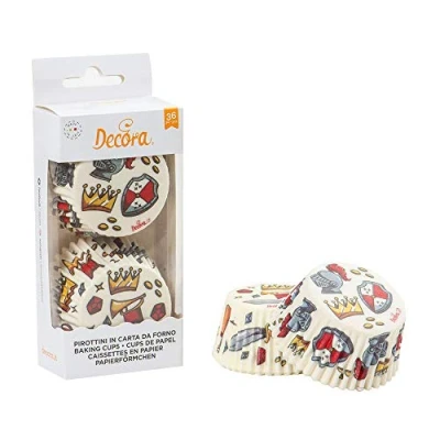 Imagen de Decora 0339826 Paquete 36 Cups DE Papel Caballeros 50 X 32 MM, Surtidos