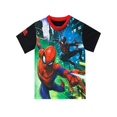 Imagen de Marvel Camiseta de Manga Corta para niños El Hombre Araña Multicolor 8 9 Años