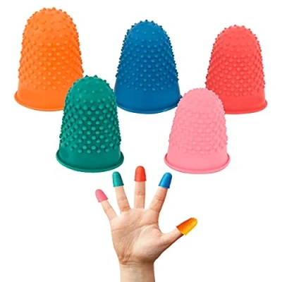 Imagen de TSKDKIT dedales de goma reutilizables para dedos protector dedo pulgar almohadillas clasificar tarea, contar dinero, escribir, etc
